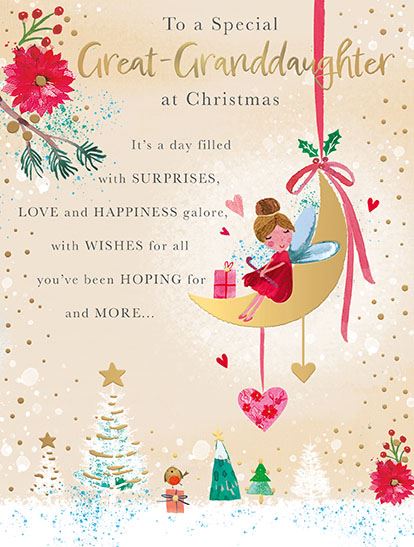 Words N Wishes 'To A Special Great Granddaughter' Christmas Card