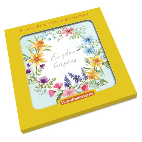 Woodmansterne 'Spring Florals' Easter Cards 5 Pack