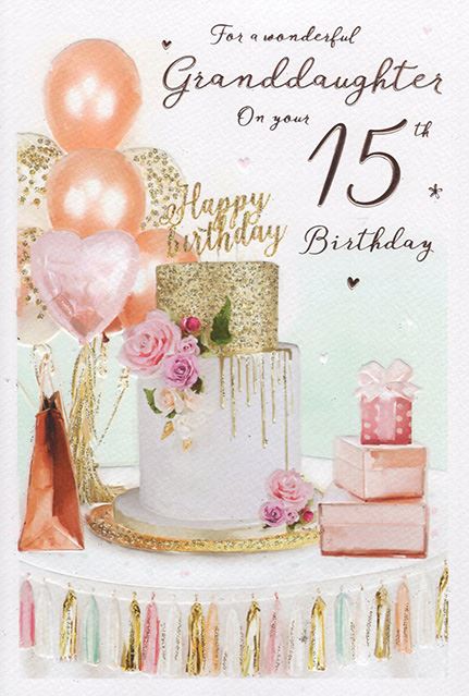 ICG 'For A Wonderful Granddaughter On Your 15th' Birthday Card
