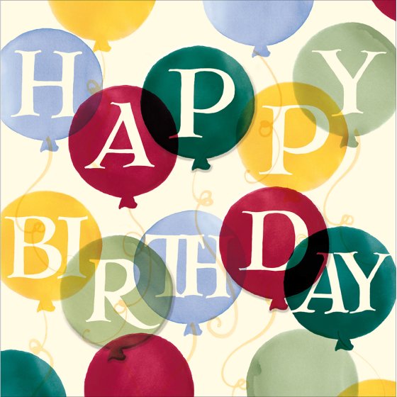 Woodmansterne Emma Bridgewater 'Birthday Balloons' Birthday Card
