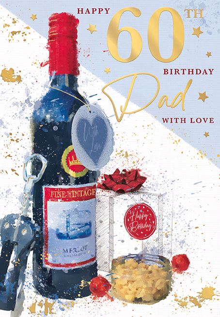 Words & Wishes 'Happy 60th Birthday Dad' Birthday Card