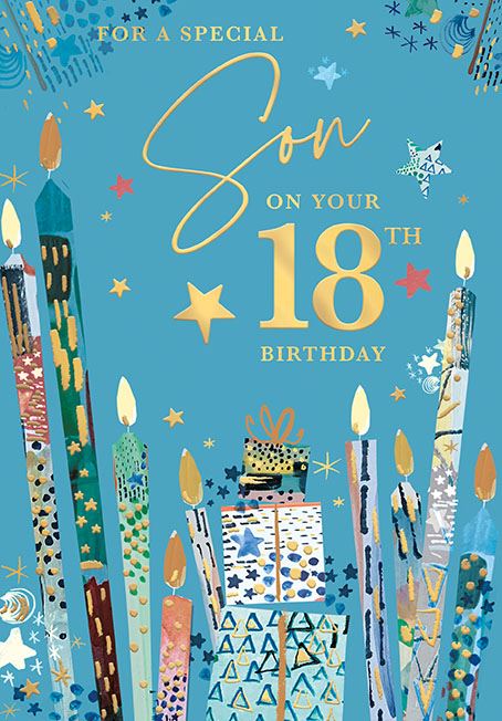 Words N Wishes 'For A Special Son On Your 18th' Birthday Card