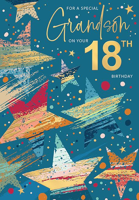 Words & Wishes 'Special Grandson On Your 18th' Birthday Card