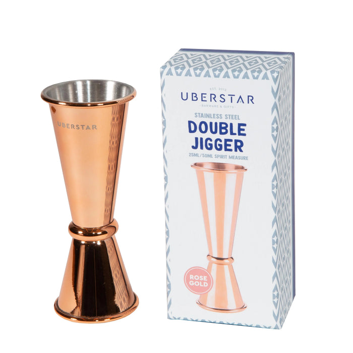 Double Jigger Spirit Measure - Rose Gold