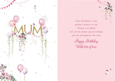 Nigel Quiney 'For A Special Mum' Birthday Card
