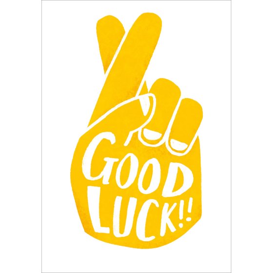 Woodmansterne 'Fingers Crossed' Good Luck Card