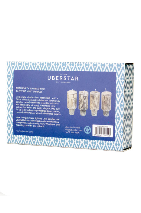 Wine Cork Candles Set Of 4