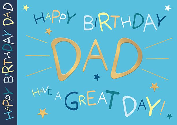 Words & Wishes 'Happy Birthday Dad' Birthday Card