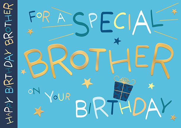 Words N Wishes 'Special Brother' Birthday Card
