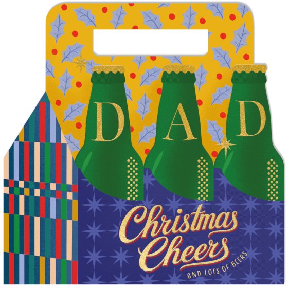 Woodmansterne 'Dad Christmas Beers' Christmas Card