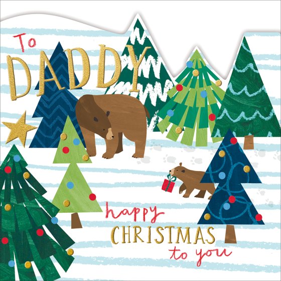 Woodmansterne 'Daddy Bear' Christmas Card