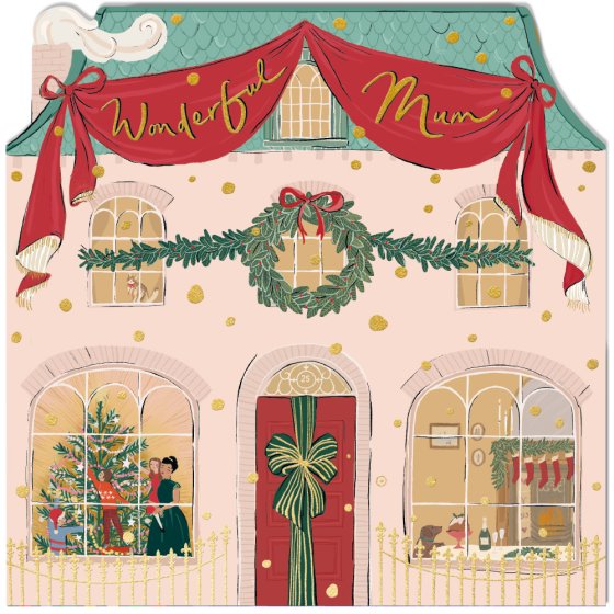 Woodmansterne 'Wonderful Mum' Christmas Card
