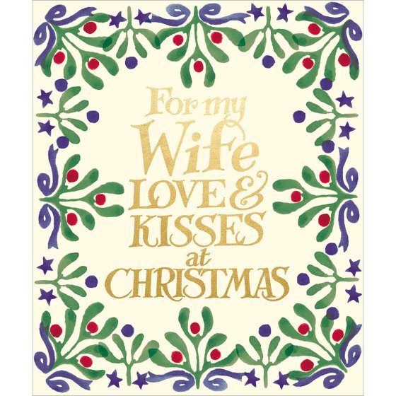 Woodmansterne 'Meet Me Under The Mistletoe Wife' Christmas Card