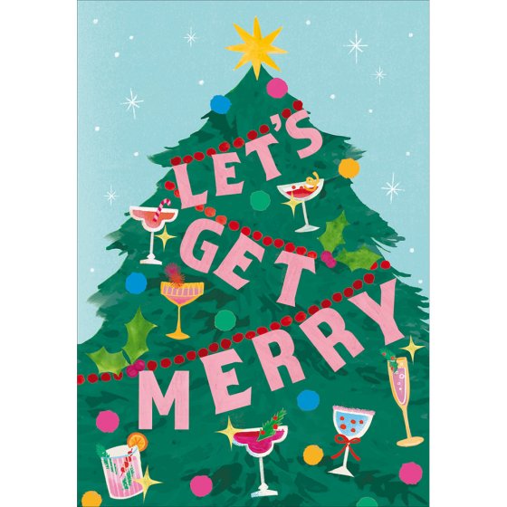 Woodmansterne 'Let's Get Merry' Christmas Card