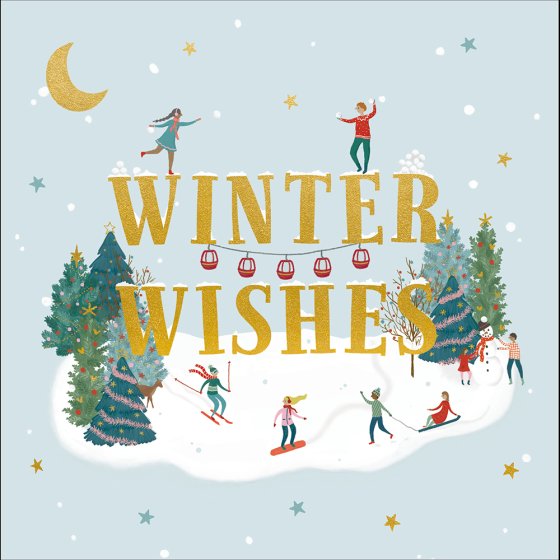 Woodmansterne 'Fun In The Snow' Christmas Card