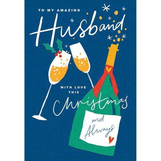 Woodmansterne 'To My Amazing Husband' Christmas Card