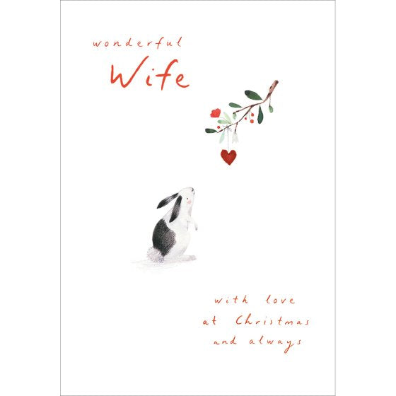 Woodmansterne 'Wonderful Wife Special Wishes At Christmas' Christmas Card