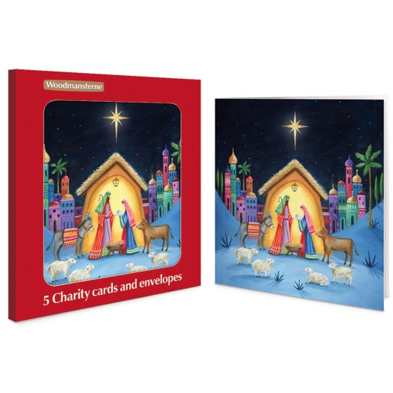 Woodmansterne 'To The Manger' Christmas 5 Card Box