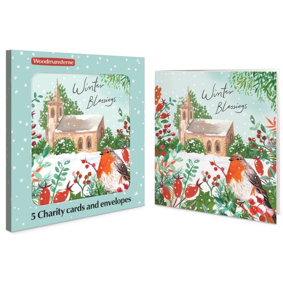 Woodmansterne 'Christmas Blessings' Christmas 5 Card Box