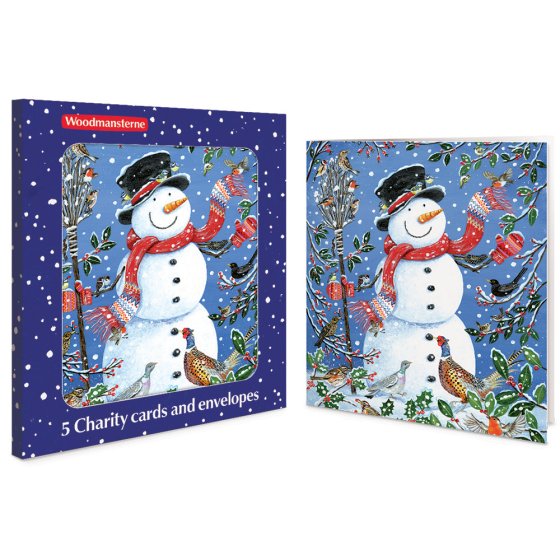 Woodmansterne 'Snowman and Friends' Christmas 5 Card Box