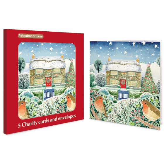 Woodmansterne 'Country Cottage' Christmas 5 Card Box