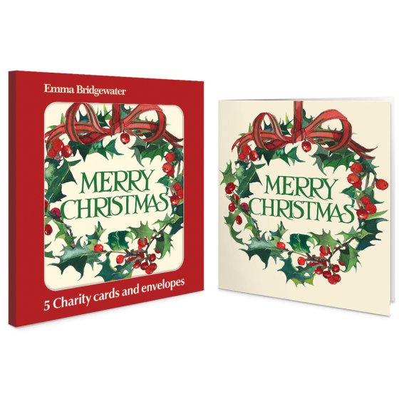 Woodmansterne 'Christmas Wreath' Christmas 5 Card Box