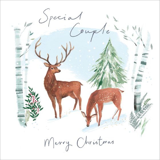 Woodmansterne 'Special Couple In The Forest' Christmas Card