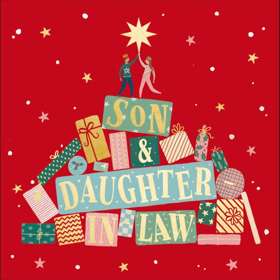 Woodmansterne 'Wishing On A Star Son & Daughter In Law' Christmas Card