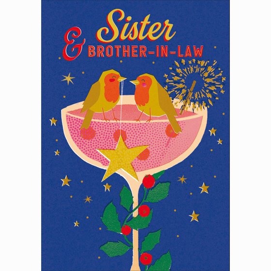 Woodmansterne 'Sister & Brother In Law' Christmas Card