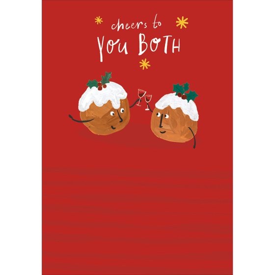Woodmansterne 'Christmas Puds Cheers To Both Of You' Christmas Card