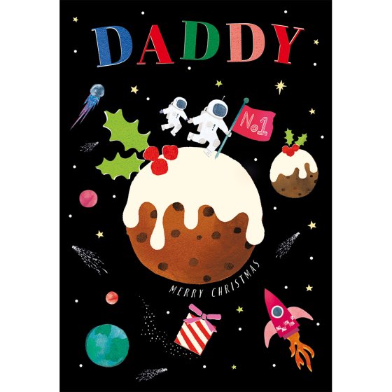Woodmansterne 'Dad Planet Christmas' Christmas Card