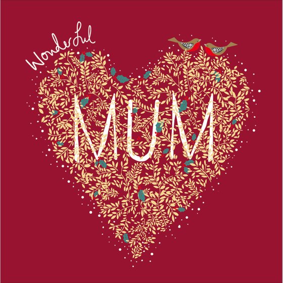 Woodmansterne 'Wonderful Mum' Christmas Card
