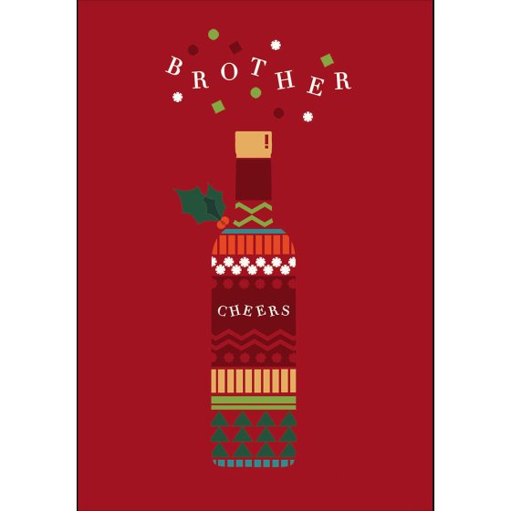 Woodmansterne 'Christmas Tipple Brother' Christmas Card