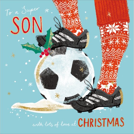 Woodmansterne 'Christmas Kick' Christmas Card