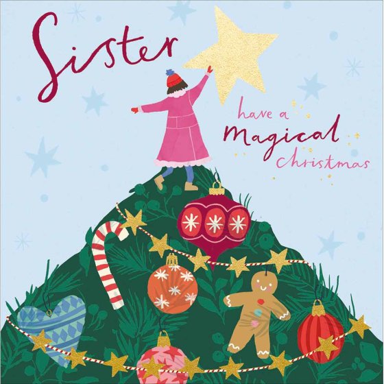 Woodmansterne 'Magical Christmas Sister' Christmas Card