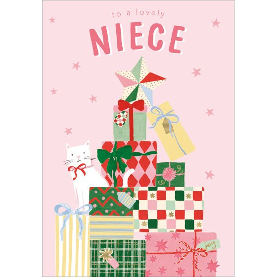 Woodmansterne 'Joyful Christmas To A Lovely Niece' Christmas Card