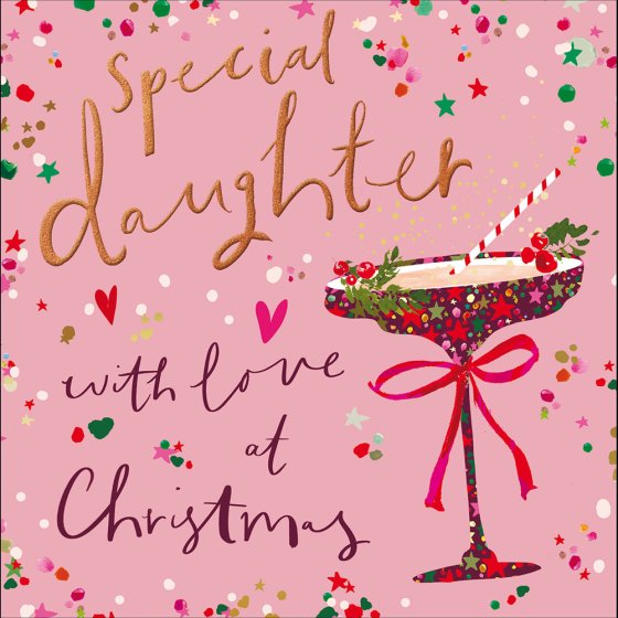 Woodmansterne 'Christmas Cocktail Special Daughter' Christmas Card