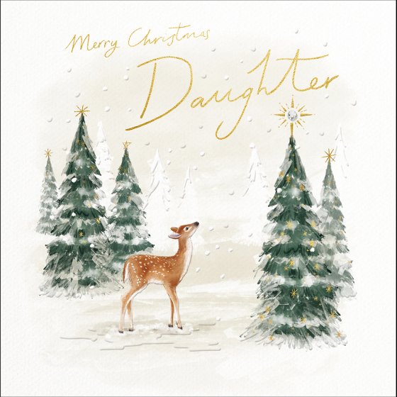 Woodmansterne 'Woodland Wonder Daughter' Christmas Card