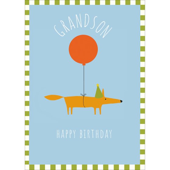 Woodmansterne 'Little Fox Grandson' Birthday Card