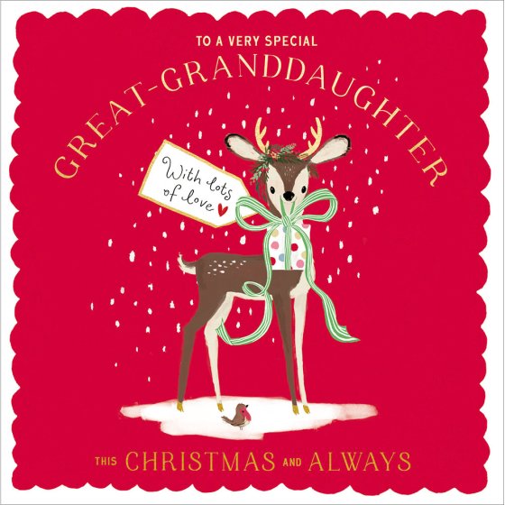 Woodmansterne 'To A Special Great Granddaughter' Christmas Card