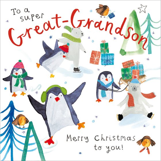 Woodmansterne 'To A Super Great Grandson' Christmas Card