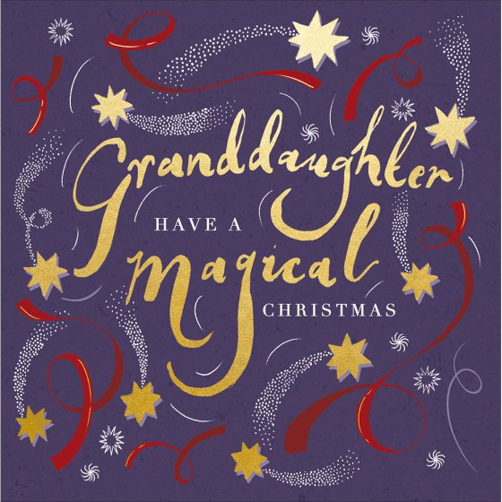 Woodmansterne 'Magical Sky Granddaughter' Christmas Card