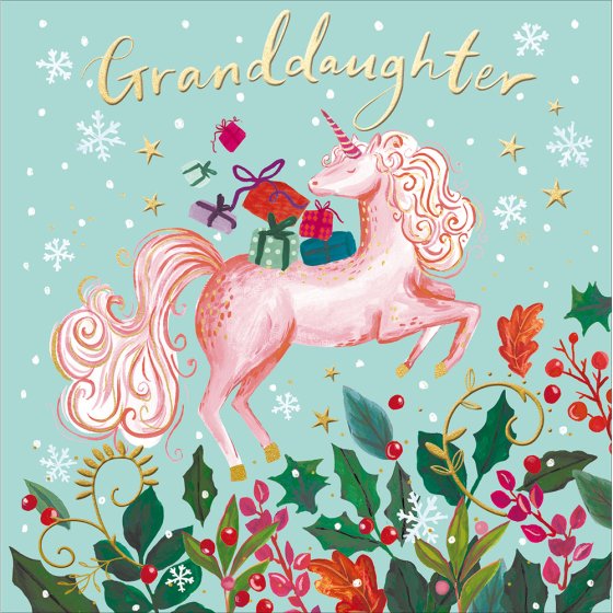 Woodmansterne 'Magical Moment Granddaughter' Christmas Card