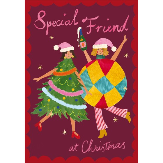 Woodmansterne 'Christmas Party Girls Special Friend' Christmas Card