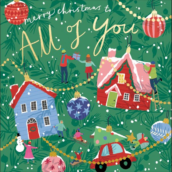 Woodmansterne 'Merry Christmas To All Of You' Christmas Card