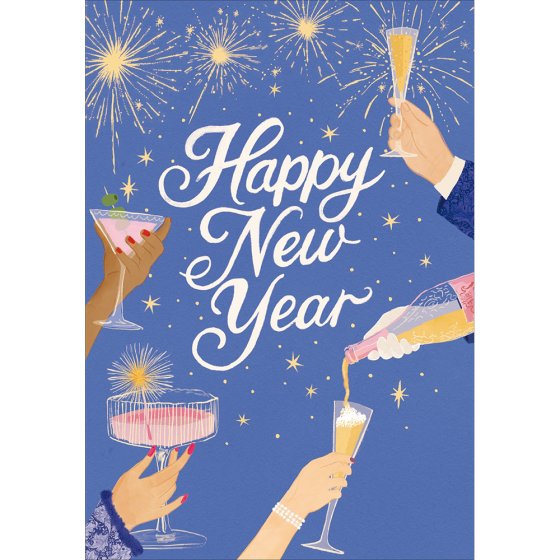Woodmansterne 'Happy New Year' Christmas Card