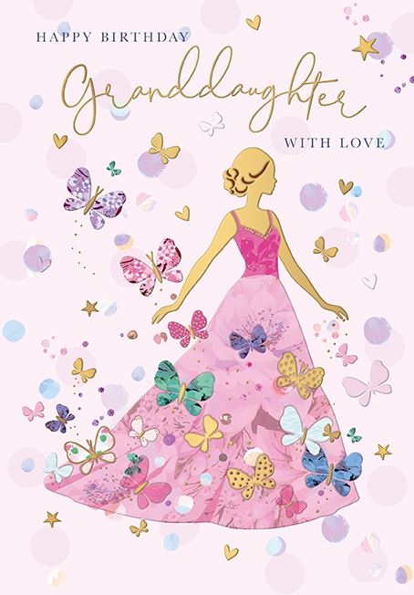 Words & Wishes 'Happy Birthday Granddaughter' Birthday Card