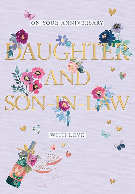Words N Wishes 'On Your Anniversary Daughter & Son-In-Law' Anniversary Card