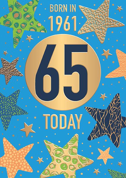 Words & Wishes '65 Born In 1961' Birthday Card