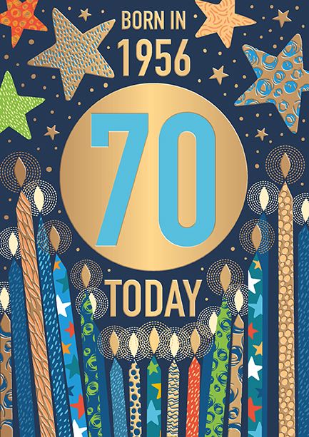 Words N Wishes '70 Born In 1956' Birthday Card
